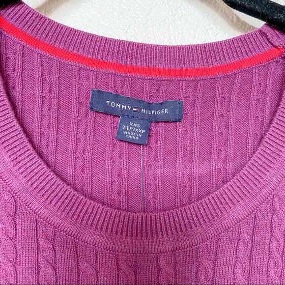 Tommy Hilfiger Cable Rib Scoop Neck Sweater Size XXS - Picture 4 of 10